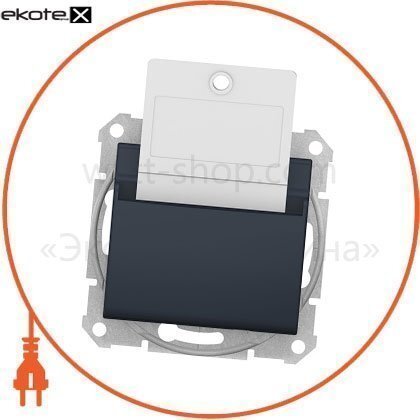 Sedna Перемикач картковий готельний, без рамки 10AX графіт, Schneider, SDN1900170
