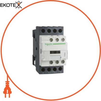 Контактор D 4P (2НО + 2НЗ), АС1 32А, АЛЕ + НЗ, 24В DС, обмежувач, Schneider, LC1D188BD