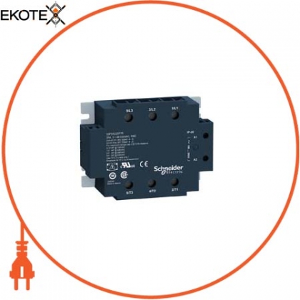 Schneider SSP3A225B7 твёрдотельное реле, 3 фазы, 25а, ~530 в, ~24в