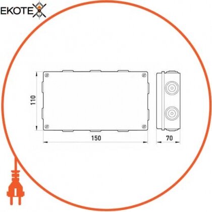 Розподільна коробка e.db.pro.150.110.70, Enext, p016008