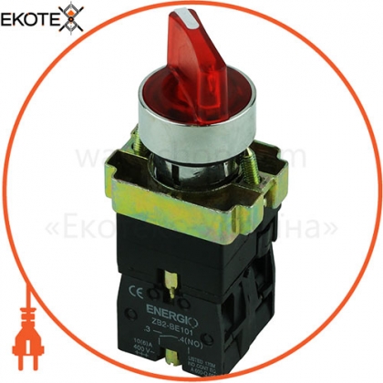 ENERGIO 60152 переключатель секторный energio xb2-bk2465 1-0 с индикатором красный no+nc