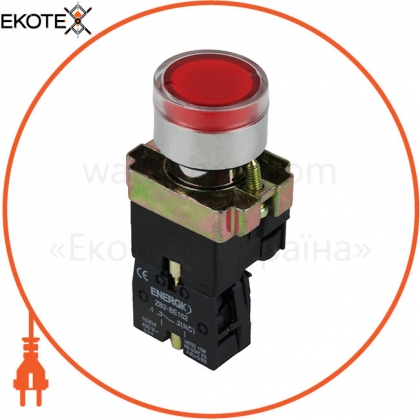 ENERGIO 60122 кнопка energio xb2-bw3472 стоп с индикатором красная nс