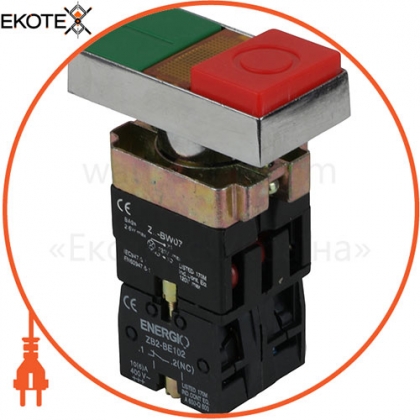 ENERGIO 60164 кнопка energio xb2-bw8475 пуск/стоп с индикатором зеленая/красная виступающая no+nc