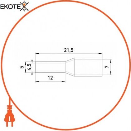 Ізольований наконечник втулковий e.terminal.stand.e10-12.yellow 10,0 кв. мм, жовтий, Enext, s3036044