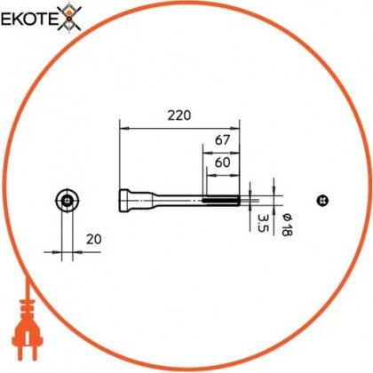 Enext 3044904 насадка для забивания стержней заземления st, bp и omex, тип 2536 obo bettermann