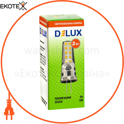Лампа светодиодная DELUX G4E 2 Вт 3000K 12В G4