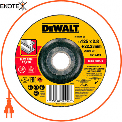 Круг відрізний DeWALT DT43911