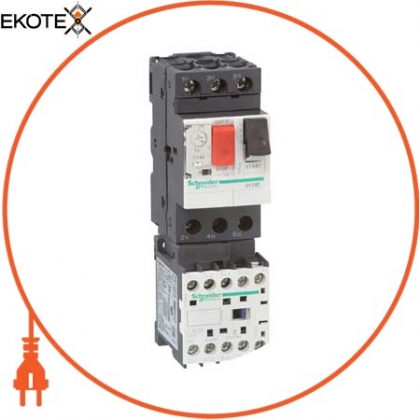 Комбінований пускач DOL - TeSys GV2-ME - 9 ... 14 A - 24 V DC, Schneider, GV2ME16K1BW3