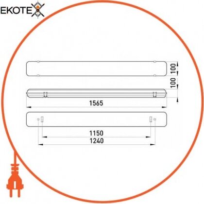 Enext l001080 светильник люминесцентный с призматическим плафоном e.lum.cpw.1.58.new 1х58w ip65 (новый дизайн)