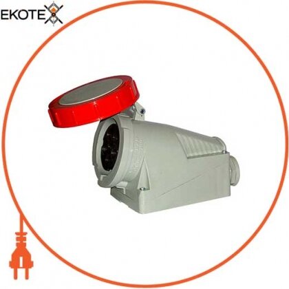 Силова розетка стаціонарна 3Р+N+Z, 400В, 32А, IP67, Enext, 2646-137