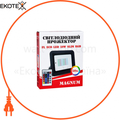 Прожектор светодиодный MAGNUM FL ECO LED 50Вт slim RGB IP65