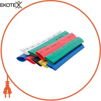 Enext s063007 набор трубок термоусадочных e.termo.stand.set.14.7, (8 цветов), 100 мм, 24 шт.