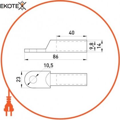 Enext s039005 медный кабельный наконечник e.end.stand.dt.50