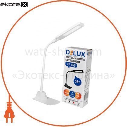 Delux 90008940 светильник светодиодный настольный delux tf-450 5вт 4000k белый