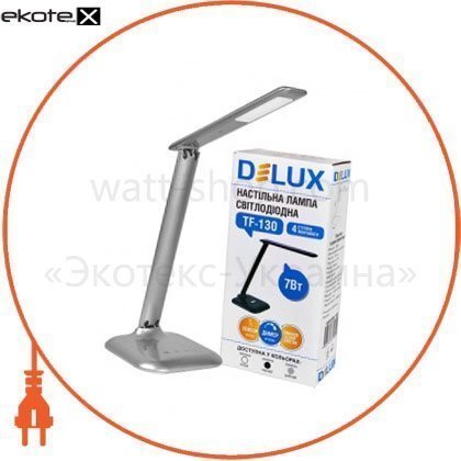 Delux 90008950 светильник светодиодный настольный delux tf-130 3000к/6000к 7вт серебро