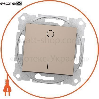 Sedna Перемикач 2 полюсний 16AX, без рамки титан, Schneider, SDN0200268