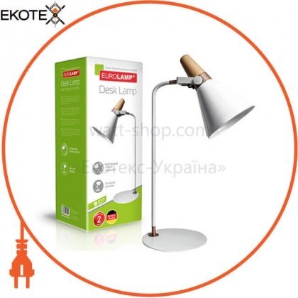 Світлодіодний EUROLAMP LED Світильник настільний металевий в скандинавському стилі білий Е27, Eurolamp, LED-TLM-2(WW)