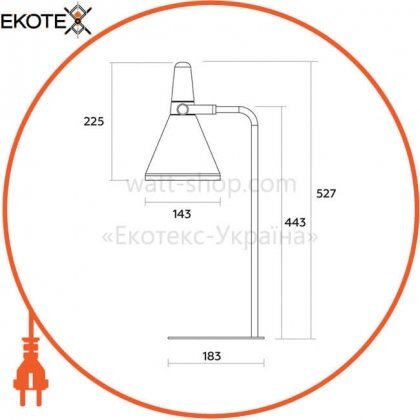 Світлодіодний EUROLAMP LED Світильник настільний металевий в скандинавському стилі білий Е27, Eurolamp, LED-TLM-2(WW)