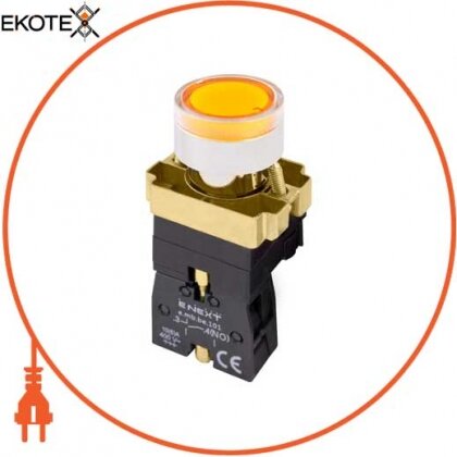Enext p0810104 кнопка с подсветкой e.mb.bw3561 желтая, без фиксации, 1no