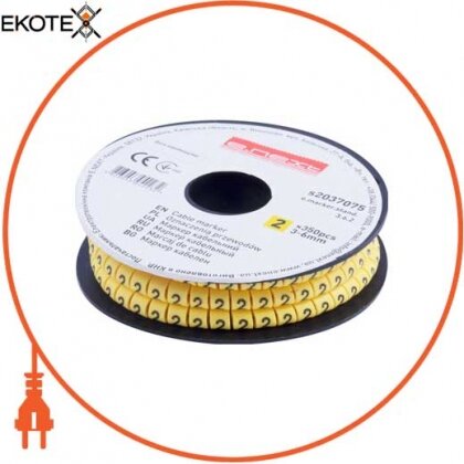 Enext s2037075 маркер кабельний e.marker.stand.3.6.2, 3-6 кв.мм, 2, 350 шт