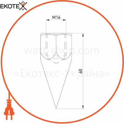 Enext z0010004 наконечник стержня резьбового 16 мм