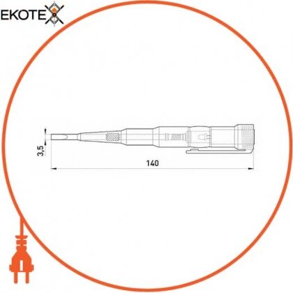 Enext t001108 индикатор-тестер e.tool.test08 140х3,5 прямой шлиц ас/dc70-250в