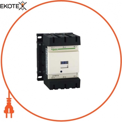 Контактор D 3P, 115А, АЛЕ + НЗ, 48B, 50 / 60Гц, Schneider, LC1D115E7