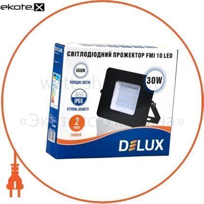 Delux 90008736 прожектор светодиодный fmi 10 led 30вт 6500k ip65