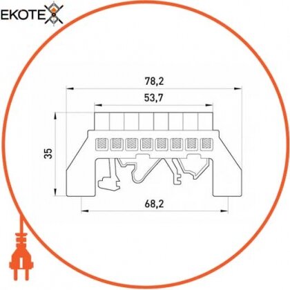 Шина нульова e.bsi.pro.2.8 в ізольованому корпусі універсальна, Enext, p0650012